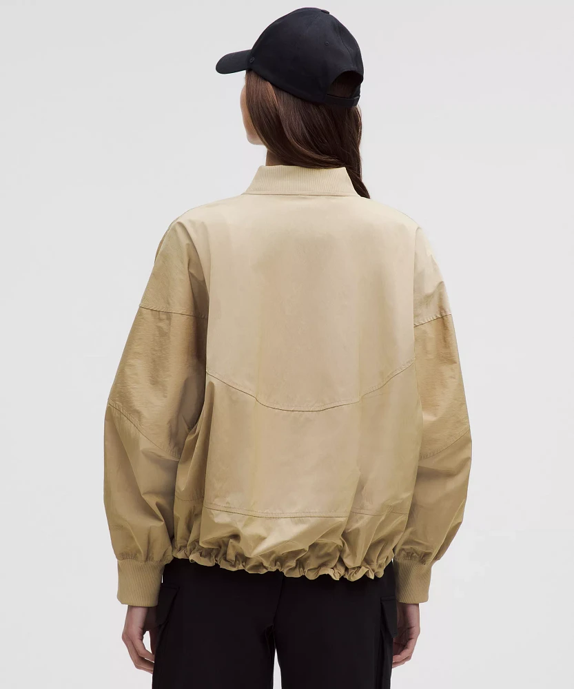 Lightweight Hem-Cinch Bomber Jacket | Women's Coats & Jackets