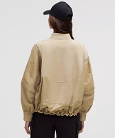 Lightweight Hem-Cinch Bomber Jacket | Women's Coats & Jackets