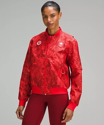 Team Canada Women's Vented Jacquard Bomber Jacket *COC Logo | Coats & Jackets