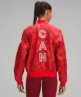 Team Canada Women's Vented Jacquard Bomber Jacket *COC Logo | Coats & Jackets