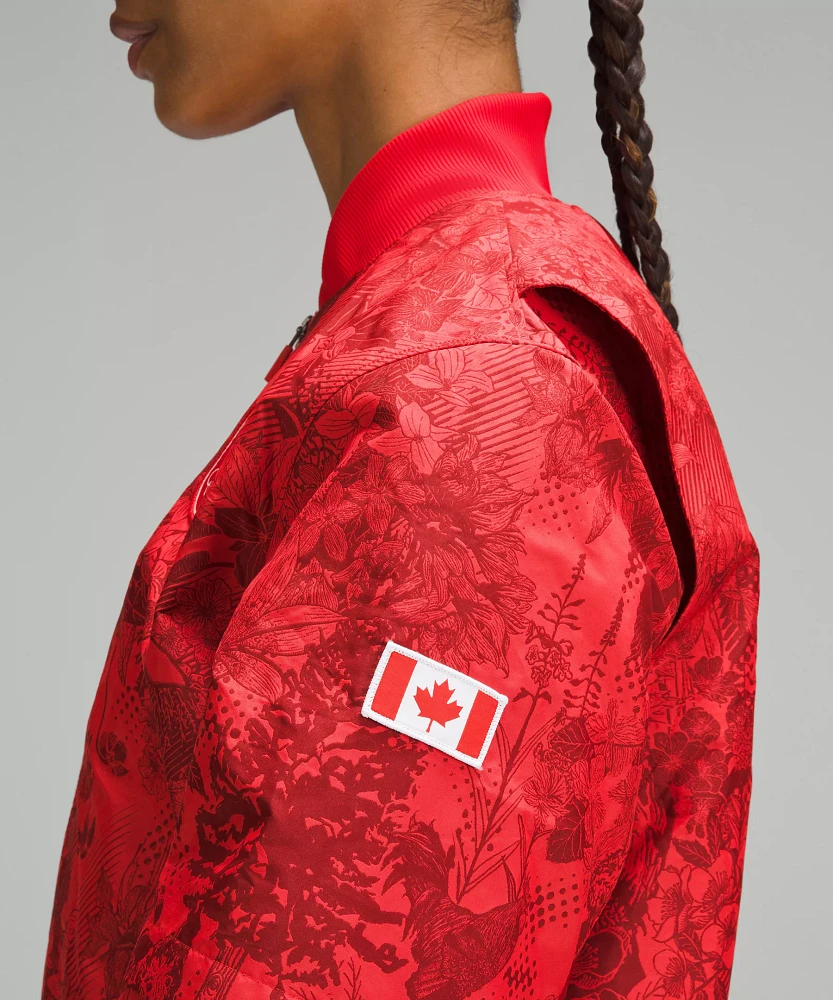 Team Canada Women's Vented Jacquard Bomber Jacket *COC Logo | Coats & Jackets