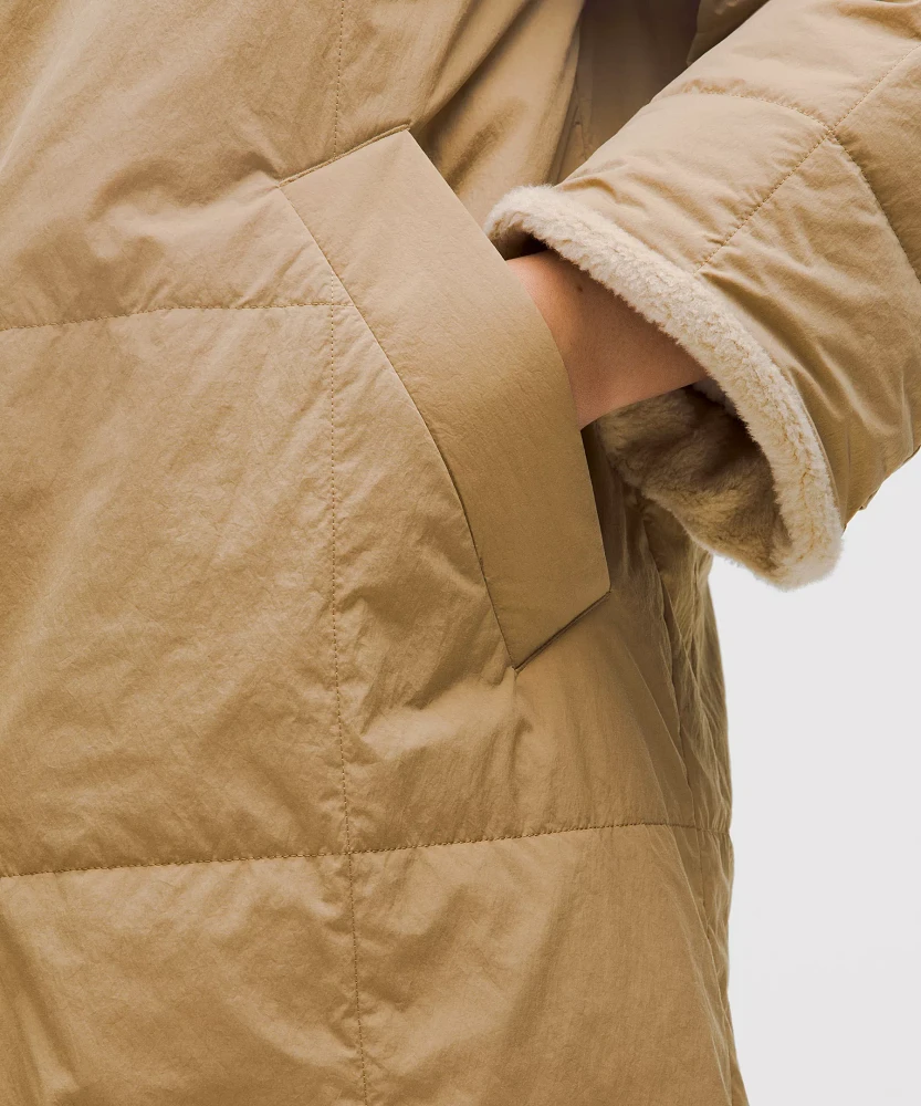 Fleece-Lined Insulated Long Coat | Women's Coats & Jackets