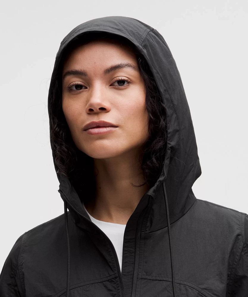 Drawstring Water-Resistant Hooded Jacket | Women's Coats & Jackets