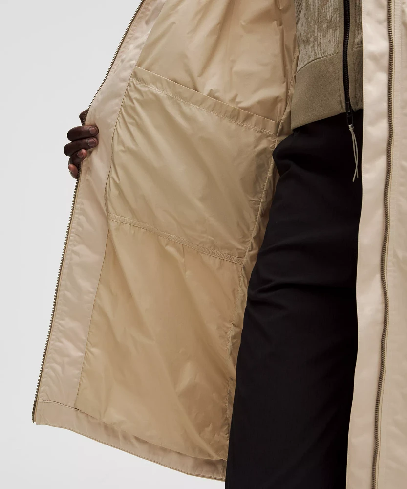 Taffeta Removable-Hood Long Jacket *SLNSH Collection | Women's Coats & Jackets