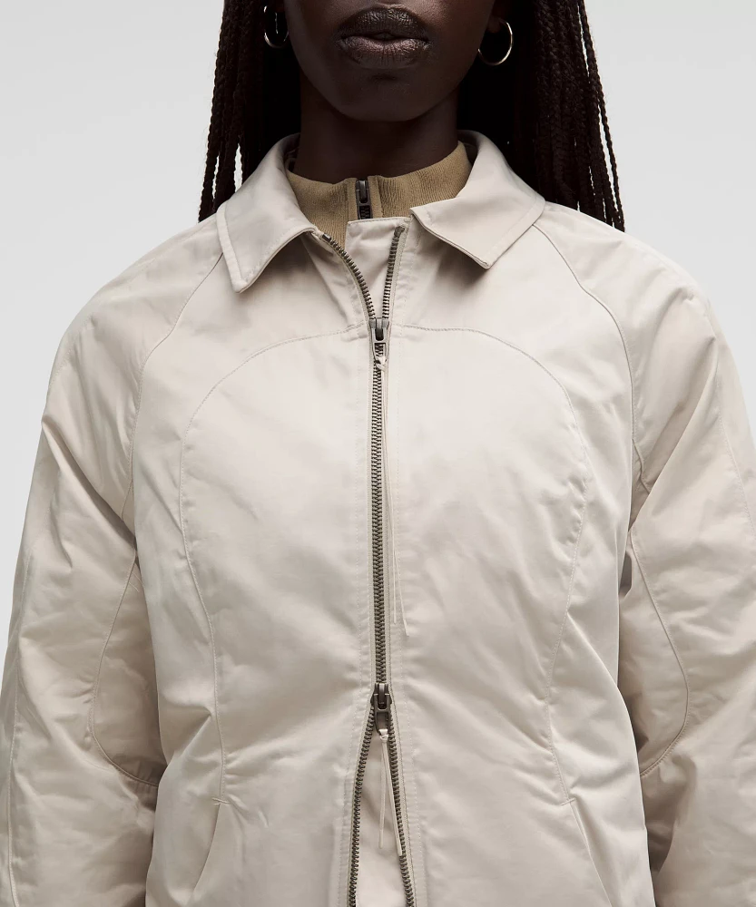 Taffeta Removable-Hood Long Jacket *SLNSH Collection | Women's Coats & Jackets