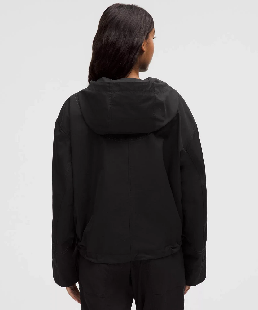 Water-Resistant Cropped Hooded Jacket | Women's Coats & Jackets