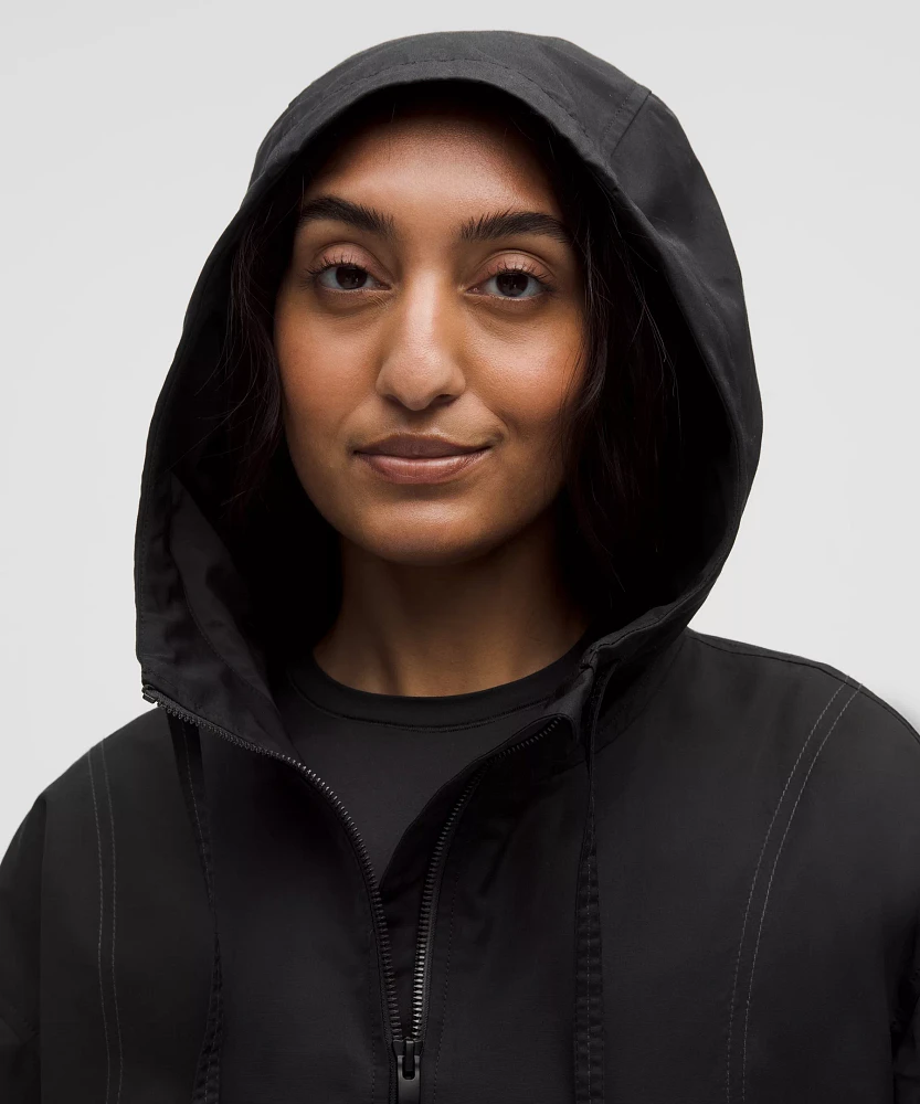 Water-Resistant Cropped Hooded Jacket | Women's Coats & Jackets