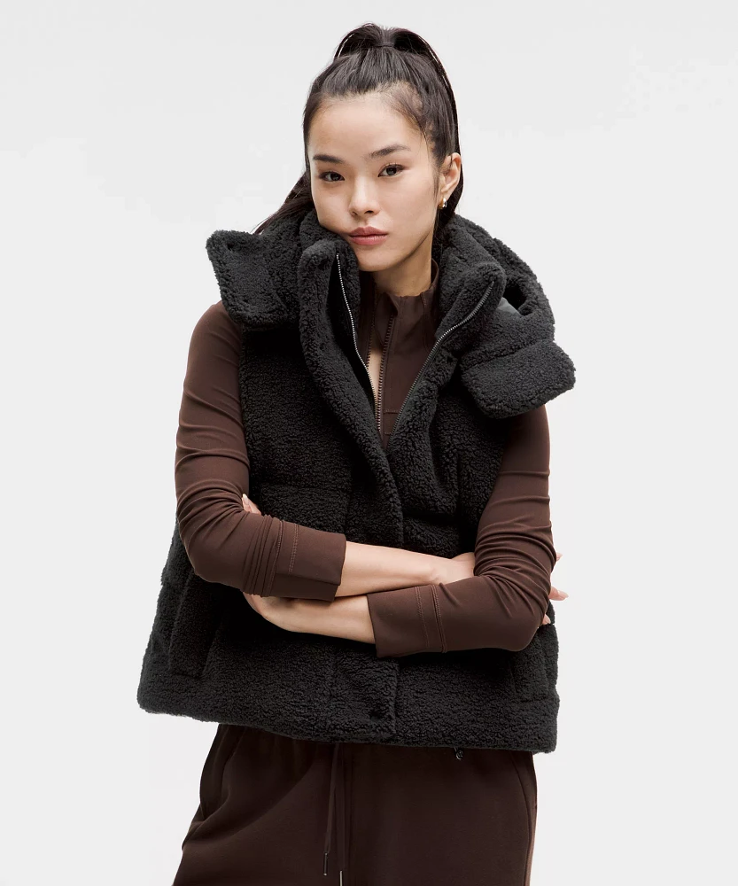 Wunder Puff Cropped Vest *Textured Fleece | Women's Coats & Jackets