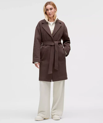 Belted Fleece Wrap Coat | Women's Coats & Jackets