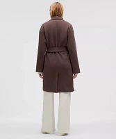 Belted Fleece Wrap Coat | Women's Coats & Jackets