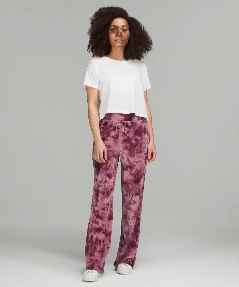 Velour Relaxed High-Rise Pant | Women's Trousers