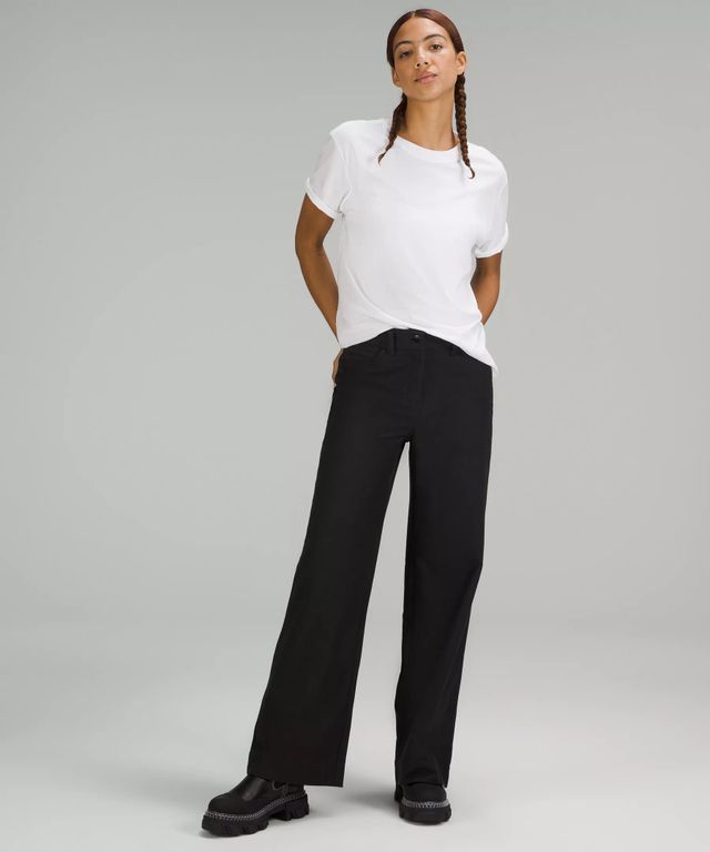 lululemon athletica, Pants & Jumpsuits, Lululemon Softstreme Relaxed Highrise  Pant Black Size 8