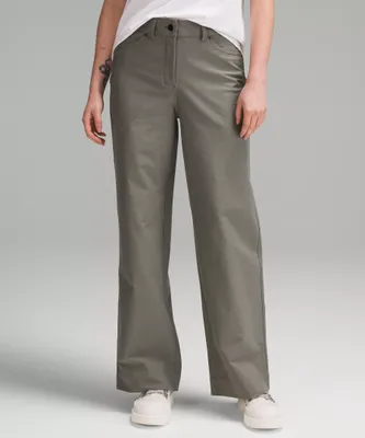 Lululemon City Sleek 5 Pocket High-rise Wide-leg Pants Full Length Light  Utilitech