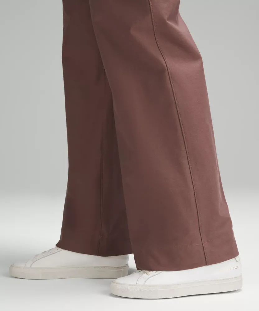 City Sleek 5 Pocket High-Rise Wide-Leg Pants Full Length Light