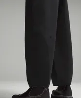 Mixed Fabric Relaxed-Fit Tapered High-Rise Pant | Women's Pants
