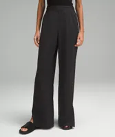 Stretch Woven Wide-Leg High-Rise Pant | Women's Pants