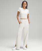 Stretch Woven Wide-Leg High-Rise Pant | Women's Pants