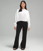 Textured High-Rise Flared Track Pant 32" | Women's Pants