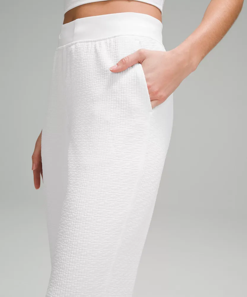 Textured High-Rise Flared Track Pant 32" | Women's Pants