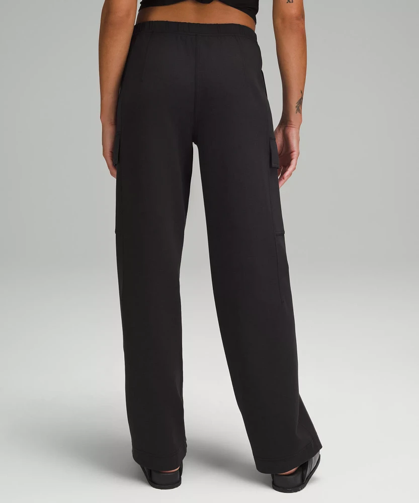 Cotton-Blend Double-Knit Mid-Rise Cargo Pant | Women's Pants