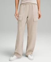 Cotton-Blend Double-Knit Mid-Rise Cargo Pant | Women's Pants