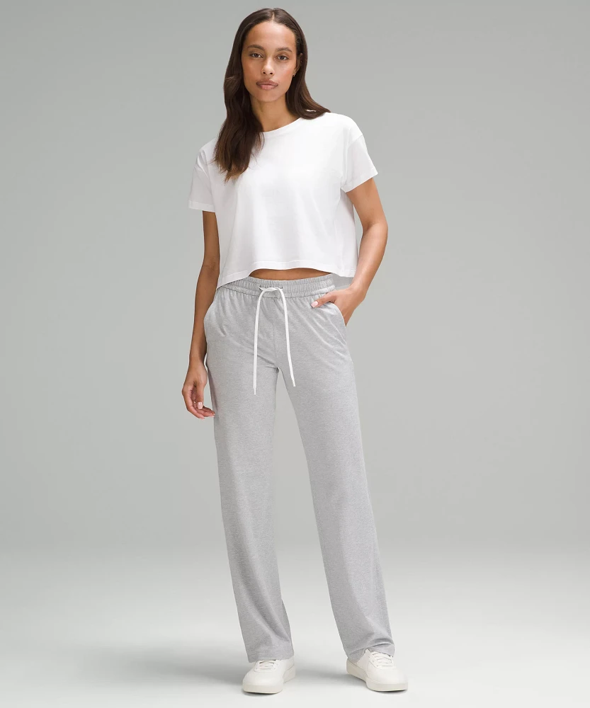 Soft Jersey Straight-Leg Mid-Rise Pant *Regular | Women's Pants