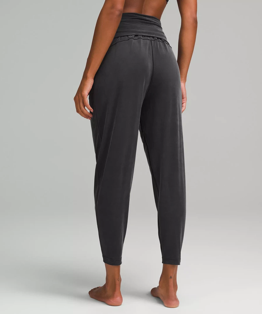 Cupro Foldover Relaxed Yoga Pant | Women's Pants