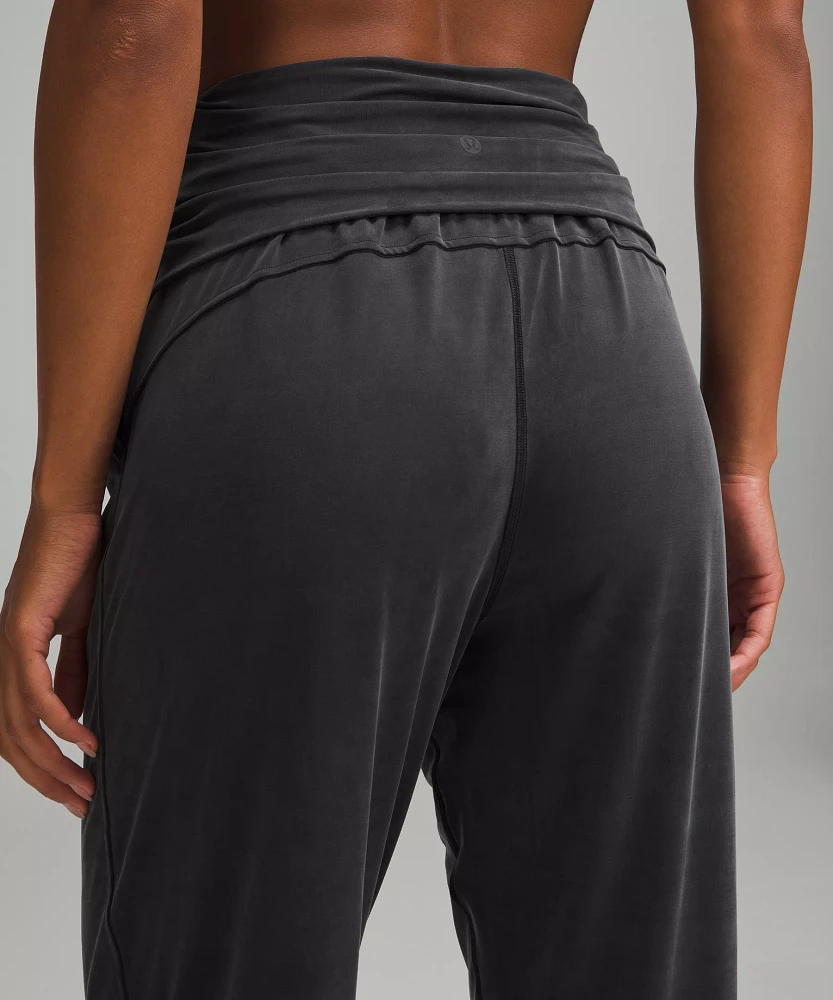 Cupro Foldover Relaxed Yoga Pant | Women's Pants