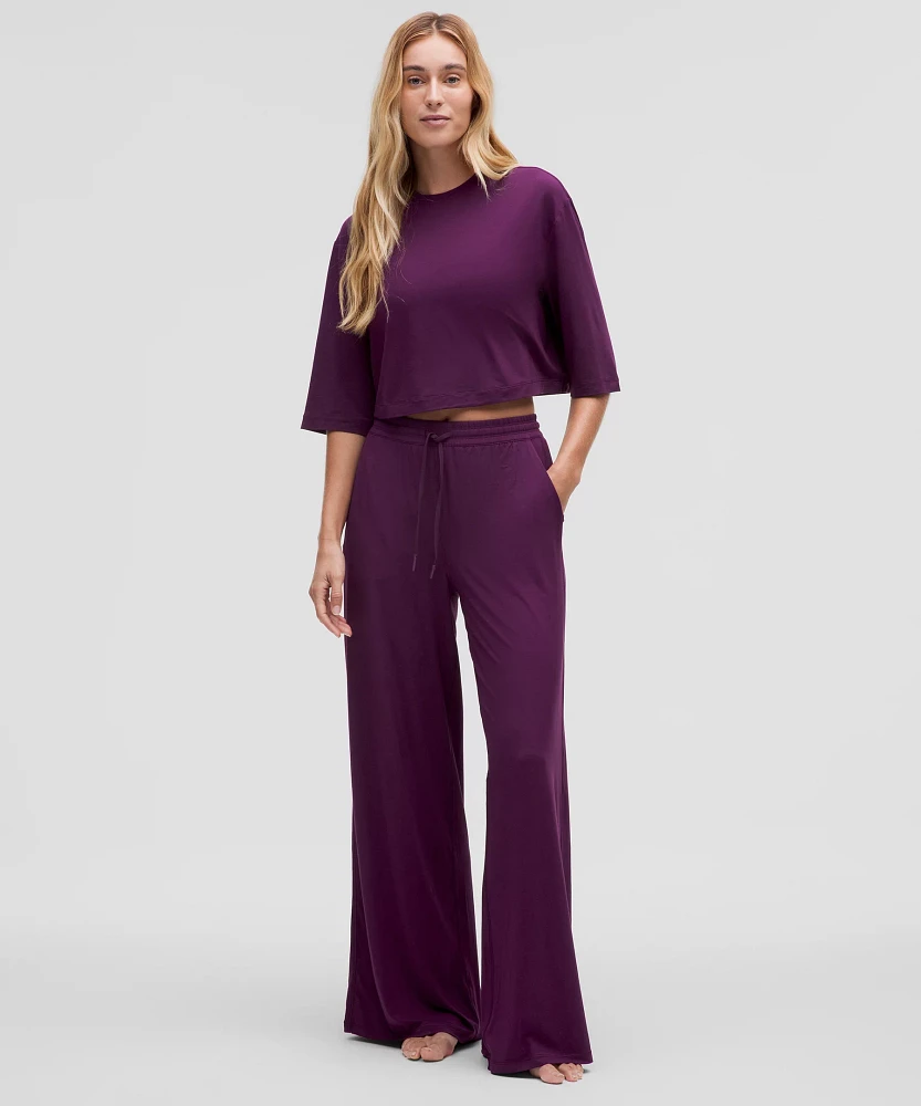 Modal High-Rise Wide-Leg Lounge Pant | Women's Pants