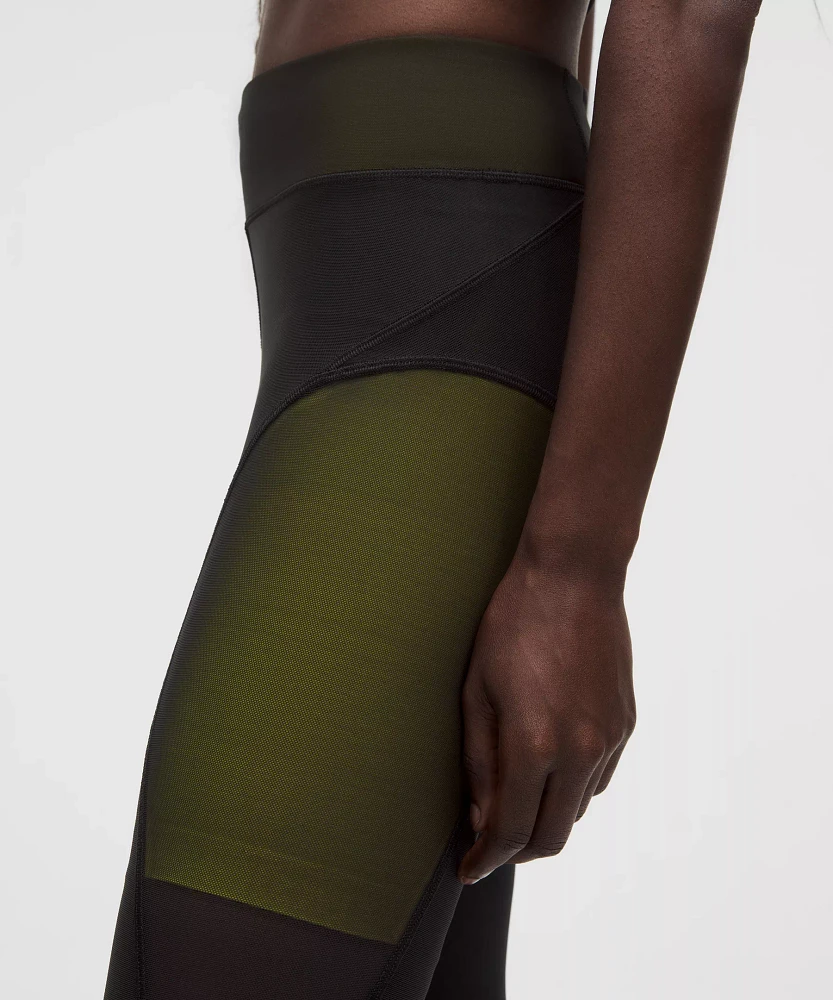 Mesh-Panelled High-Rise Tight 28" *SLNSH Collection | Women's Leggings/Tights