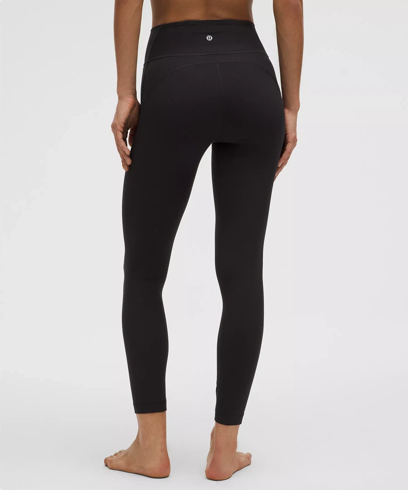 Groove High-Rise Ribbed Panel Tight 25" | Women's Leggings/Tights