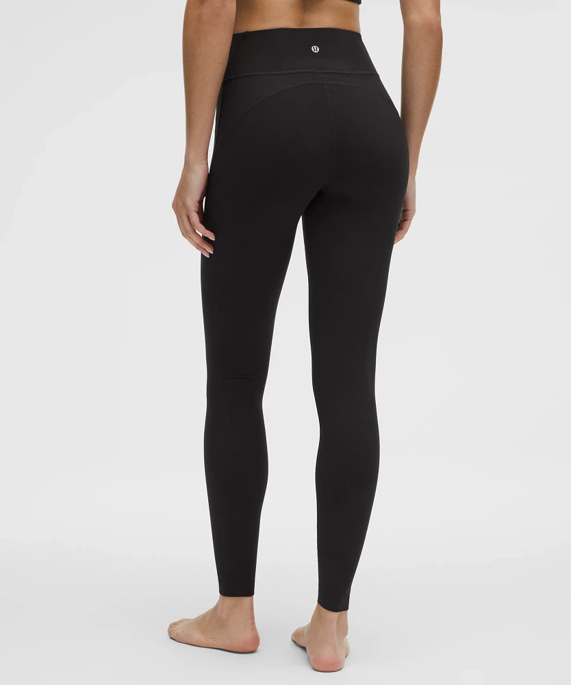 Groove High-Rise Ribbed Panel Tight 28" | Women's Leggings/Tights