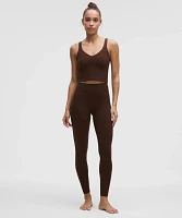 Groove High-Rise Ribbed Panel Tight 28" | Women's Leggings/Tights