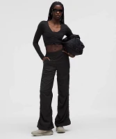 Ruched High-Rise Wide-Leg Pant | Women's Pants