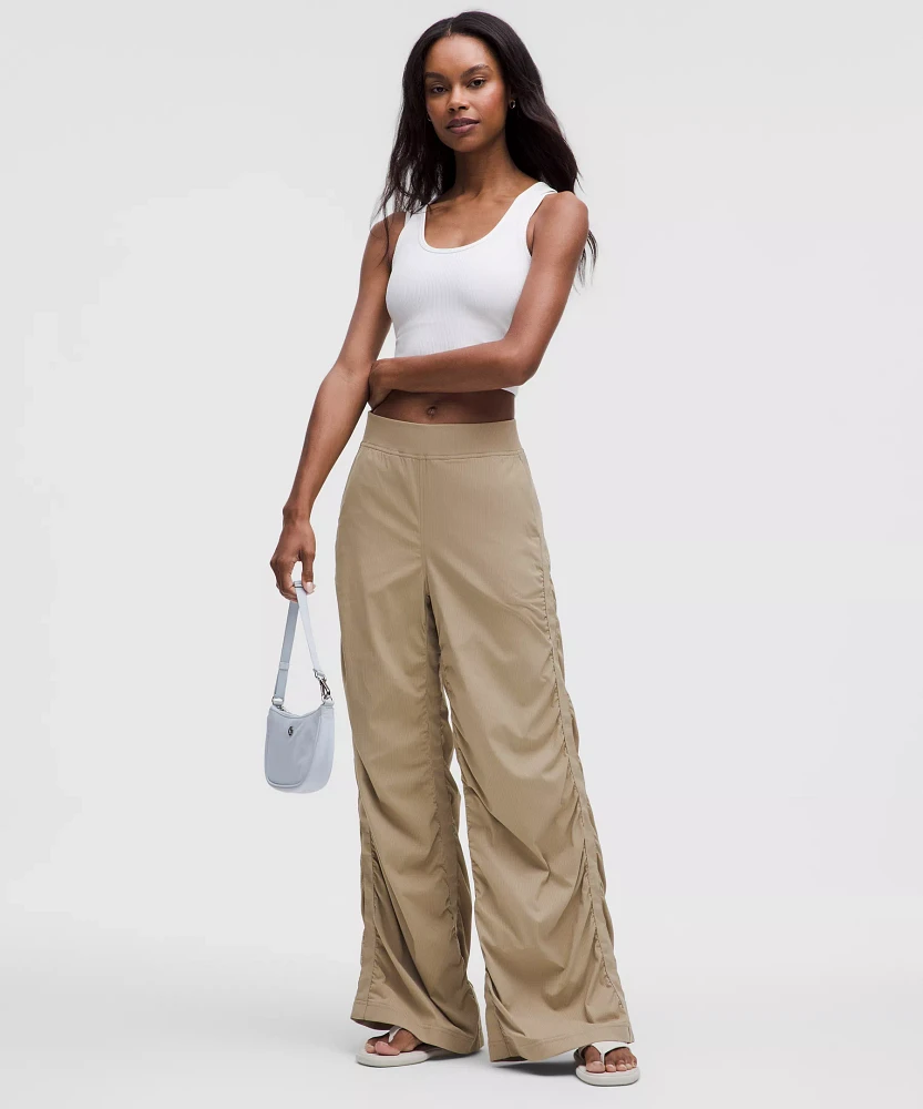Ruched High-Rise Wide-Leg Pant | Women's Pants