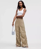 Ruched High-Rise Wide-Leg Pant | Women's Pants