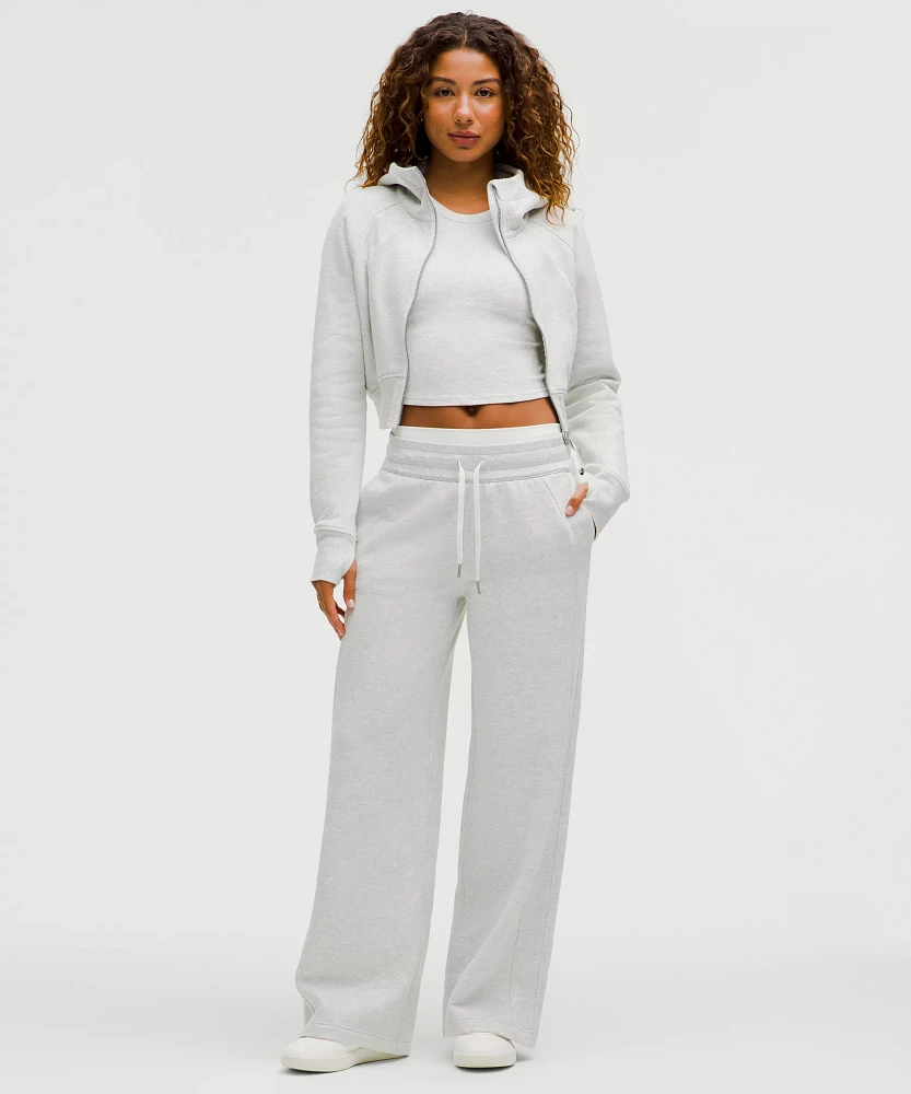 Scuba Mid-Rise Wide-Leg Pant *Short | Women's Sweatpants