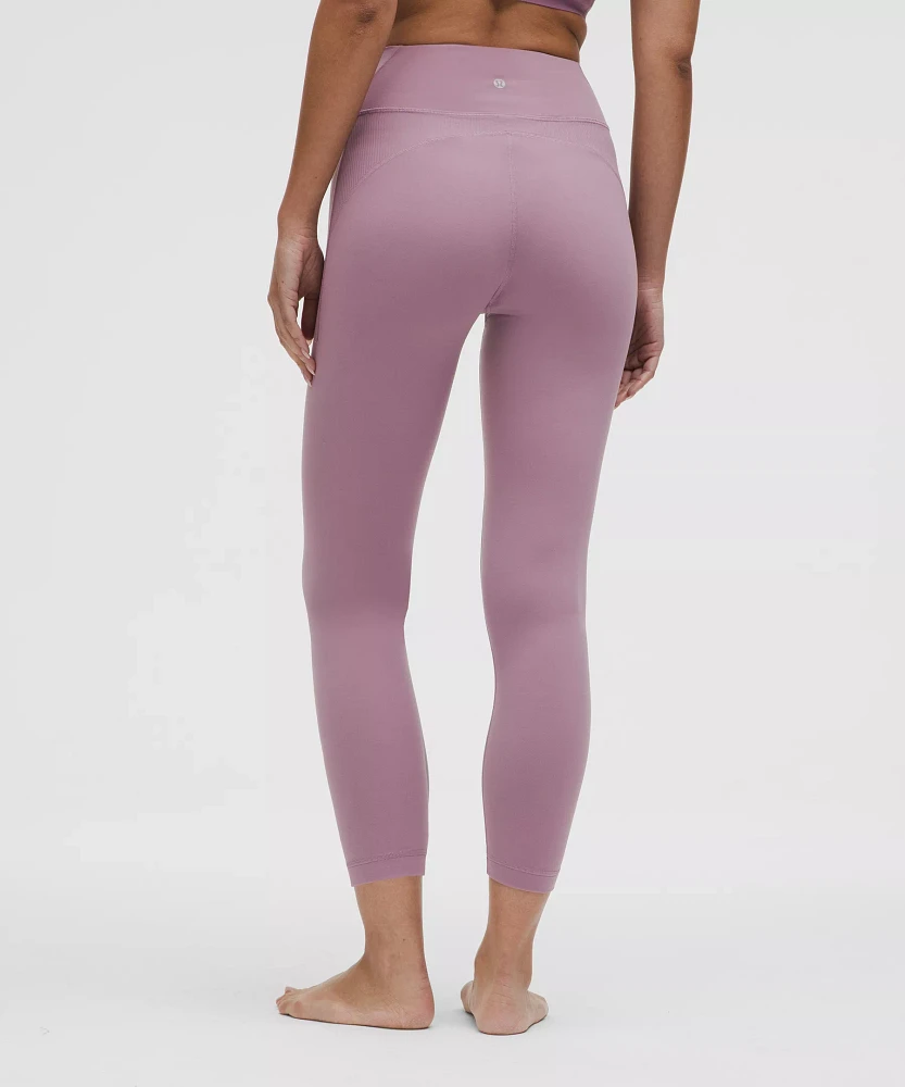 Groove High-Rise Ribbed Panel Tight 25" | Women's Leggings/Tights
