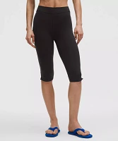 Groove High-Rise Notched-Hem Crop 15" | Women's Capris