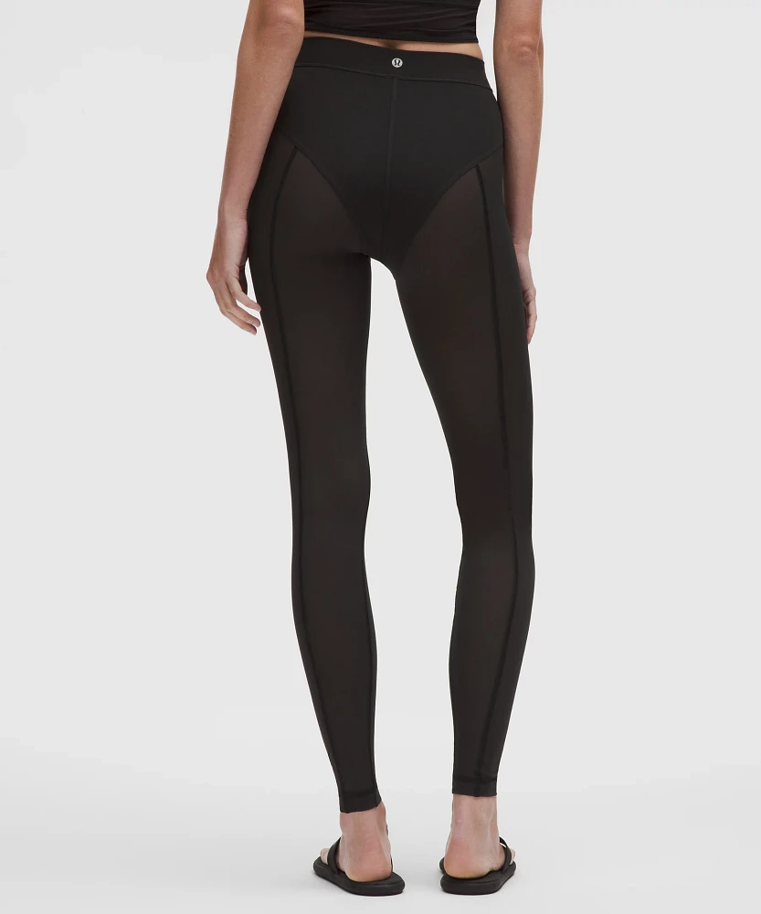 Nulu High-Rise Mesh-Leg Tight 28" | Women's Leggings/Tights