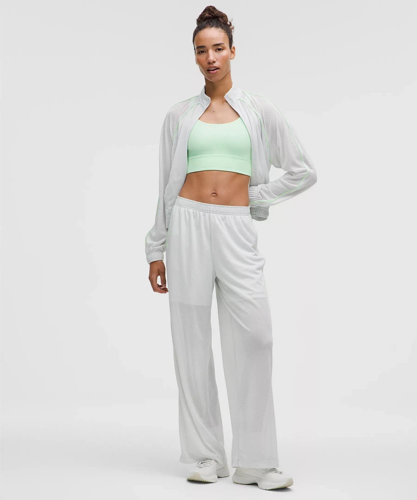 Mesh High-Rise Wide-Leg Training Pant | Women's Pants