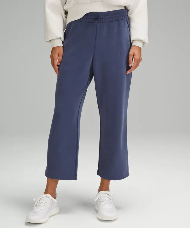 lululemon athletica Brushed Softstreme Split-hem High-rise Crop in Blue