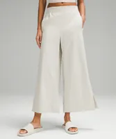 Stretch Woven High-Rise Wide-Leg Cropped Pant | Women's Capris