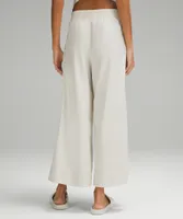 Stretch Woven High-Rise Wide-Leg Cropped Pant | Women's Capris