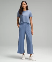 Stretch Woven Wide-Leg High-Rise Cropped Pant | Women's Capris