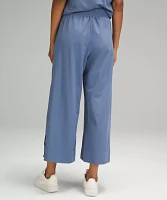 Stretch Woven Wide-Leg High-Rise Cropped Pant | Women's Capris