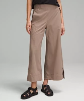 Stretch Woven High-Rise Wide-Leg Cropped Pant | Women's Capris