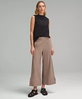 Stretch Woven High-Rise Wide-Leg Cropped Pant | Women's Capris