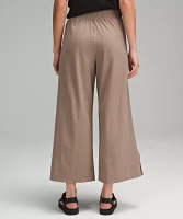 Stretch Woven High-Rise Wide-Leg Cropped Pant | Women's Capris