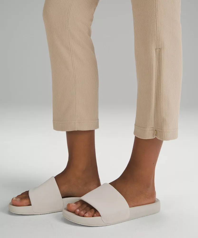 Ribbed Softstreme Zip-Leg High-Rise Pant